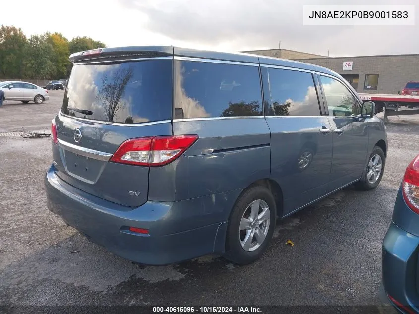 JN8AE2KP0B9001583 2011 Nissan Quest Sv