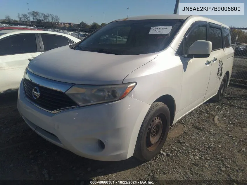 2011 Nissan Quest S VIN: JN8AE2KP7B9006800 Lot: 40660381