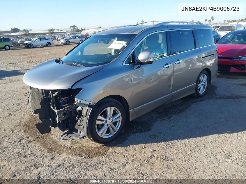 2011 Nissan Quest Sl VIN: JN8AE2KP4B9006723 Lot: 40740878