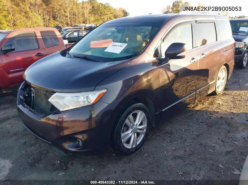 2011 Nissan Quest Sl VIN: JN8AE2KP2B9005053 Lot: 40843382