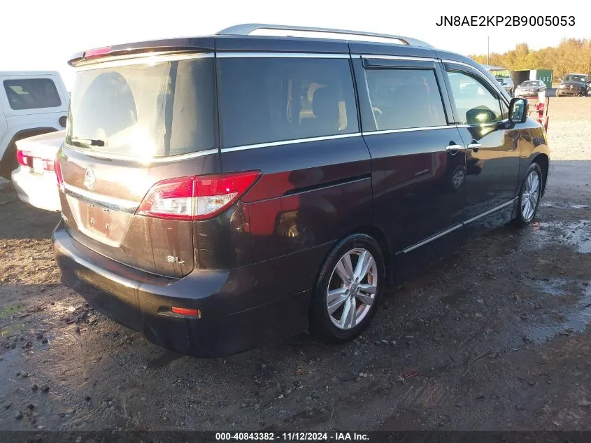 2011 Nissan Quest Sl VIN: JN8AE2KP2B9005053 Lot: 40843382