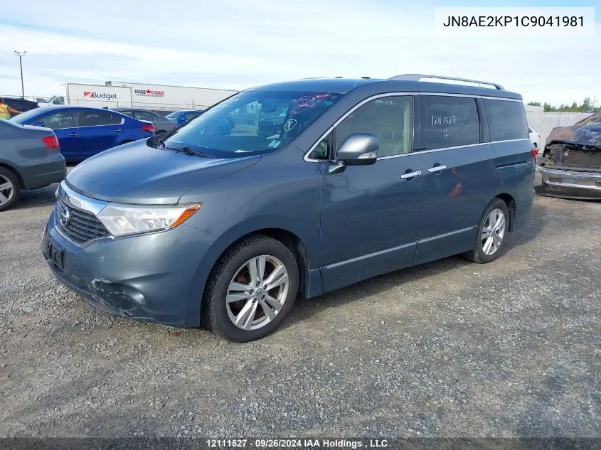 2012 Nissan Quest VIN: JN8AE2KP1C9041981 Lot: 12111527