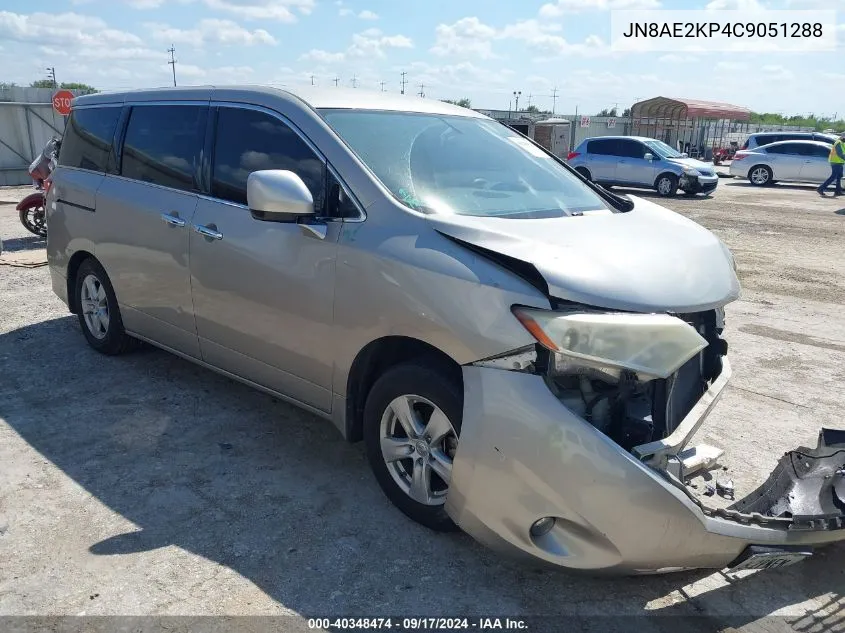 JN8AE2KP4C9051288 2012 Nissan Quest Sv