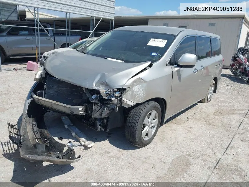 JN8AE2KP4C9051288 2012 Nissan Quest Sv