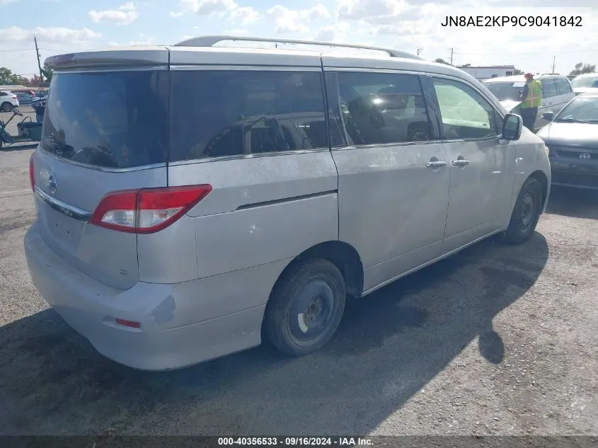 2012 Nissan Quest S VIN: JN8AE2KP9C9041842 Lot: 40356533