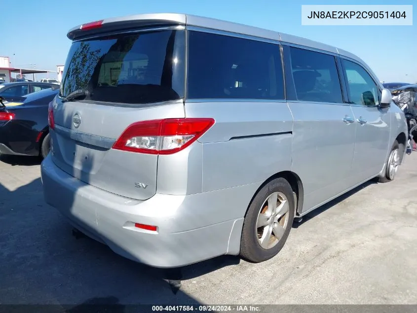 JN8AE2KP2C9051404 2012 Nissan Quest S/Sv/Sl/Le