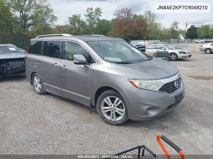 2012 Nissan Quest Le VIN: JN8AE2KP7C9048210 Lot: 40435673