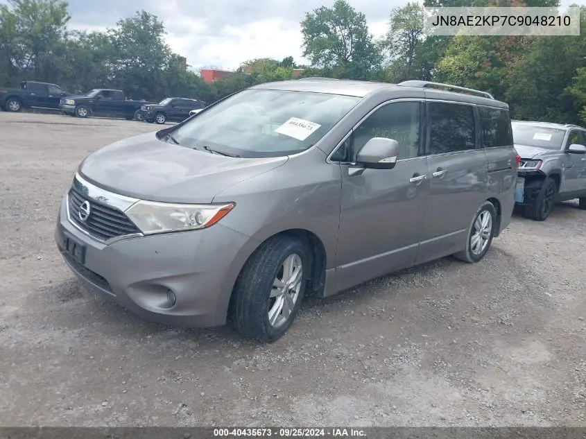 2012 Nissan Quest Le VIN: JN8AE2KP7C9048210 Lot: 40435673