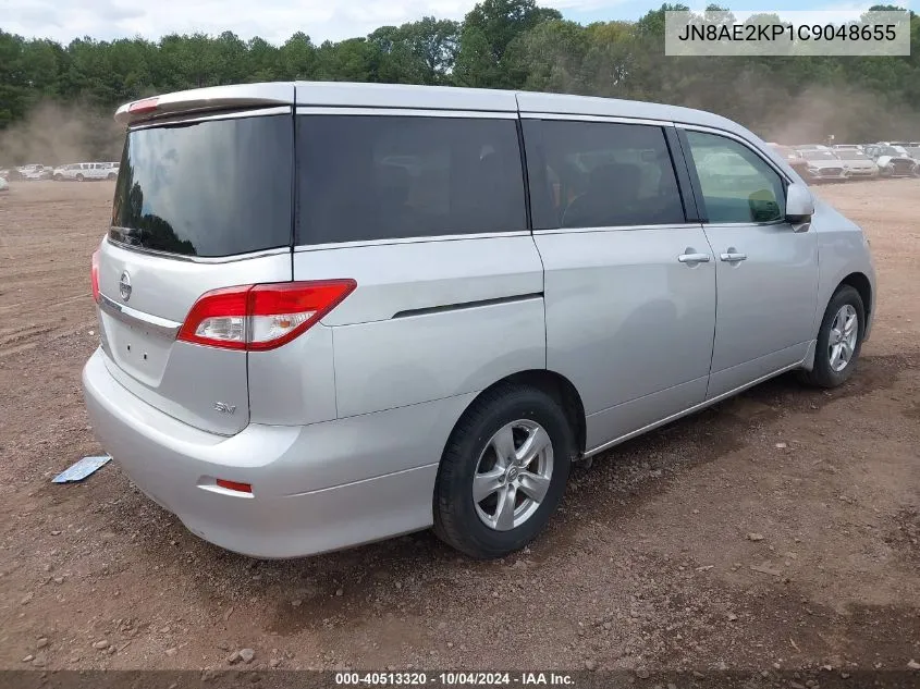 2012 Nissan Quest Sv VIN: JN8AE2KP1C9048655 Lot: 40513320