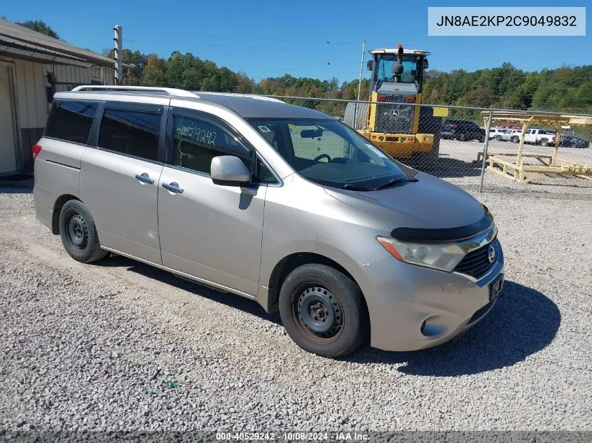 2012 Nissan Quest S VIN: JN8AE2KP2C9049832 Lot: 40529242