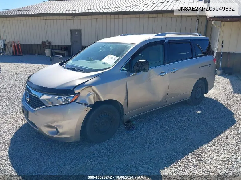 JN8AE2KP2C9049832 2012 Nissan Quest S