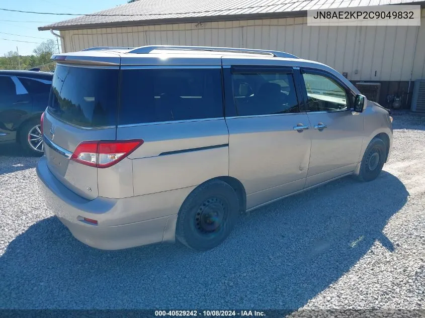 2012 Nissan Quest S VIN: JN8AE2KP2C9049832 Lot: 40529242