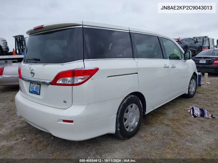 2012 Nissan Quest S VIN: JN8AE2KP2C9043013 Lot: 40554612