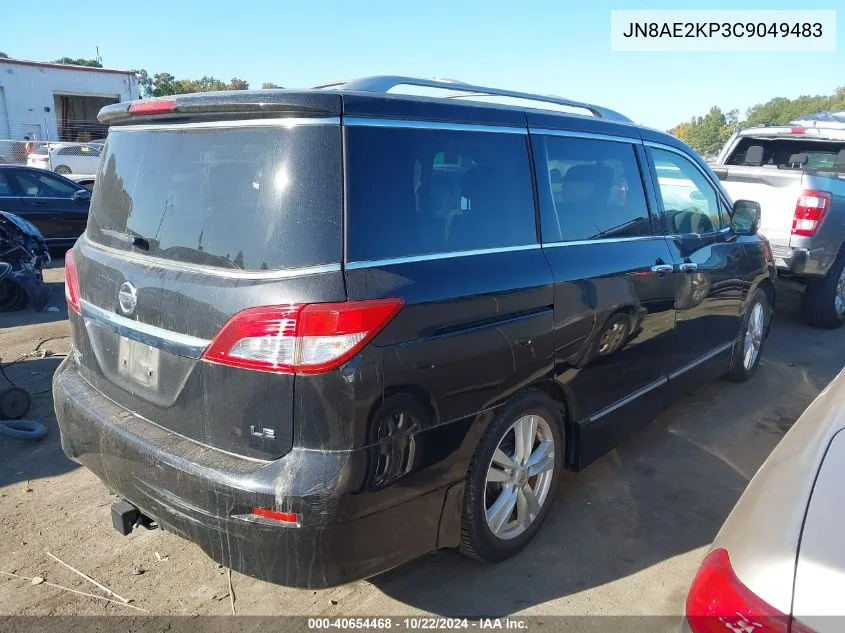 2012 Nissan Quest Le VIN: JN8AE2KP3C9049483 Lot: 40654468