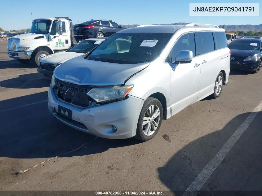 2012 Nissan Quest Sl VIN: JN8AE2KP7C9041791 Lot: 40782955