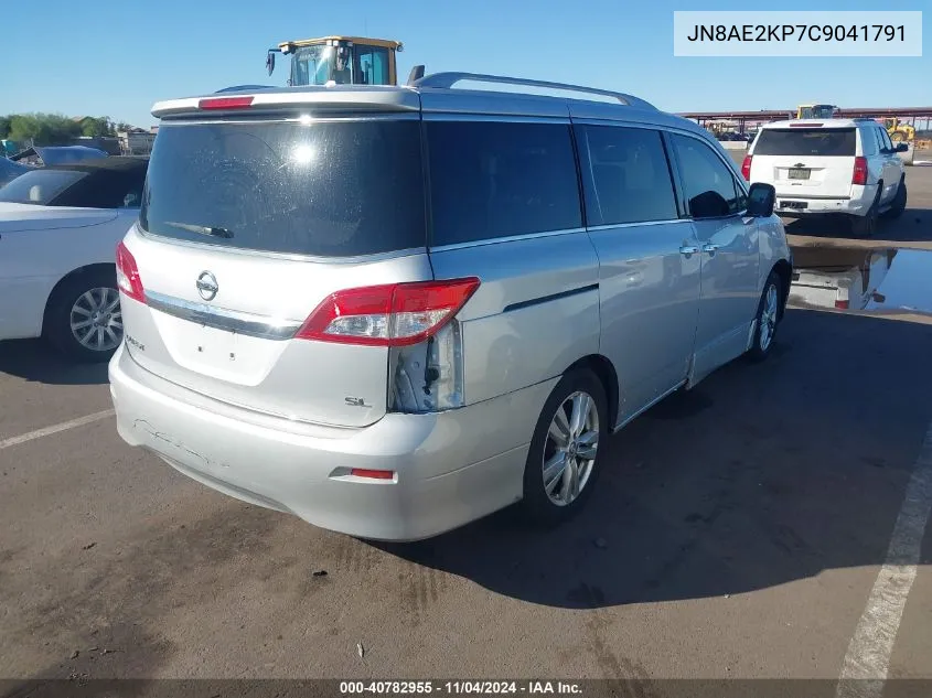 2012 Nissan Quest Sl VIN: JN8AE2KP7C9041791 Lot: 40782955