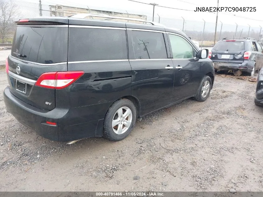 2012 Nissan Quest Sv VIN: JN8AE2KP7C9048725 Lot: 40791466