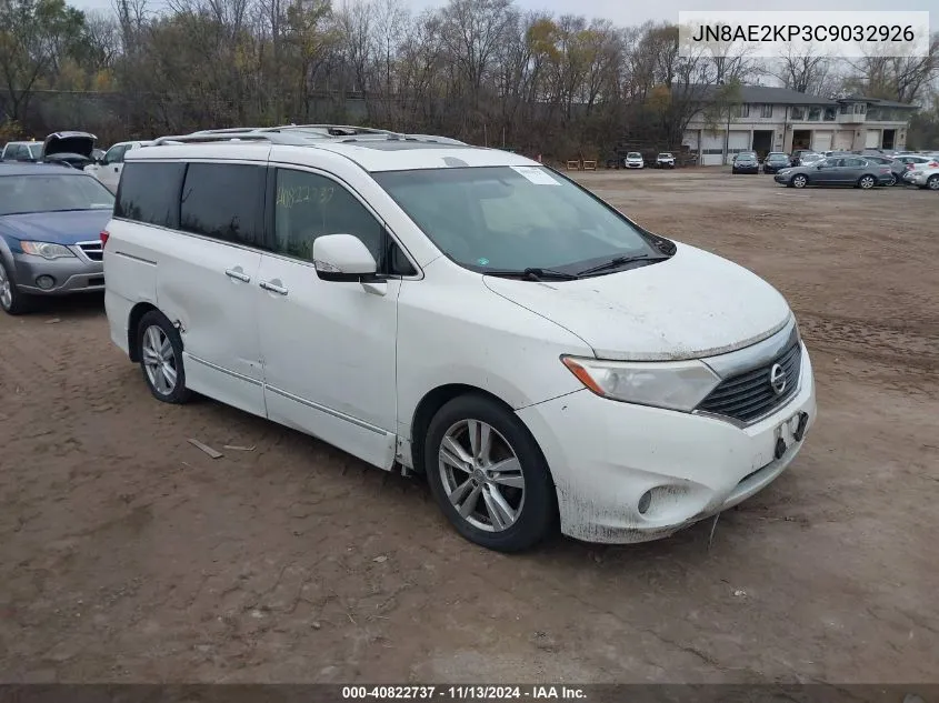 JN8AE2KP3C9032926 2012 Nissan Quest Le