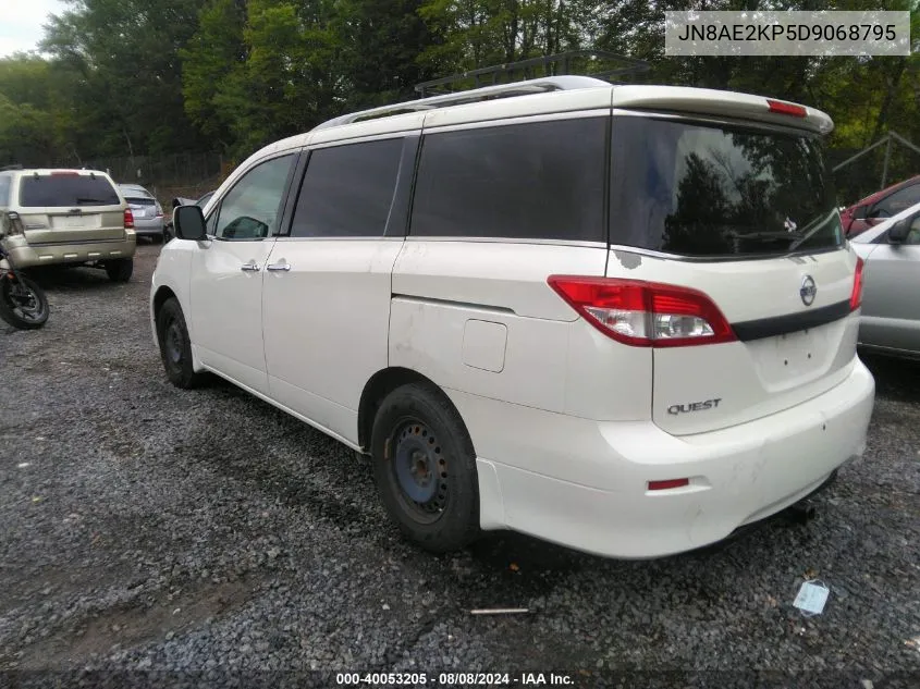 JN8AE2KP5D9068795 2013 Nissan Quest S