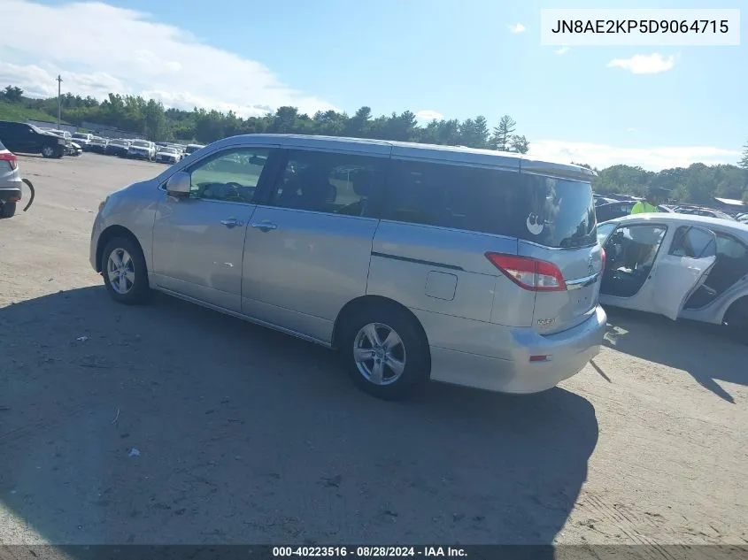 2013 Nissan Quest Sv VIN: JN8AE2KP5D9064715 Lot: 40223516