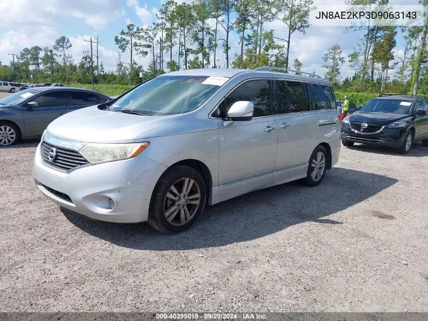 2013 Nissan Quest Sl VIN: JN8AE2KP3D9063143 Lot: 40395019