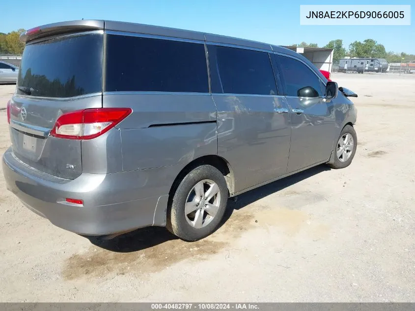 2013 Nissan Quest Sv VIN: JN8AE2KP6D9066005 Lot: 40482797