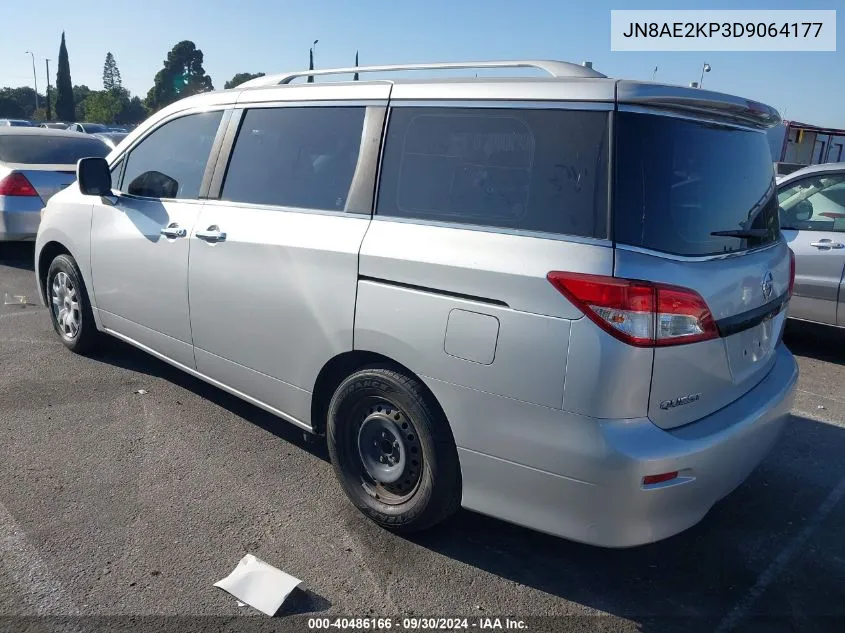 JN8AE2KP3D9064177 2013 Nissan Quest S