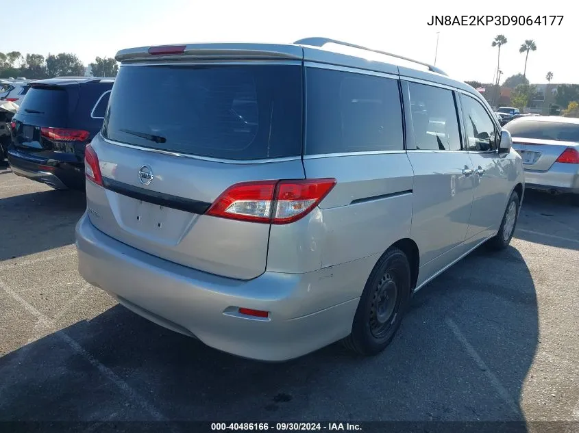 2013 Nissan Quest S VIN: JN8AE2KP3D9064177 Lot: 40486166