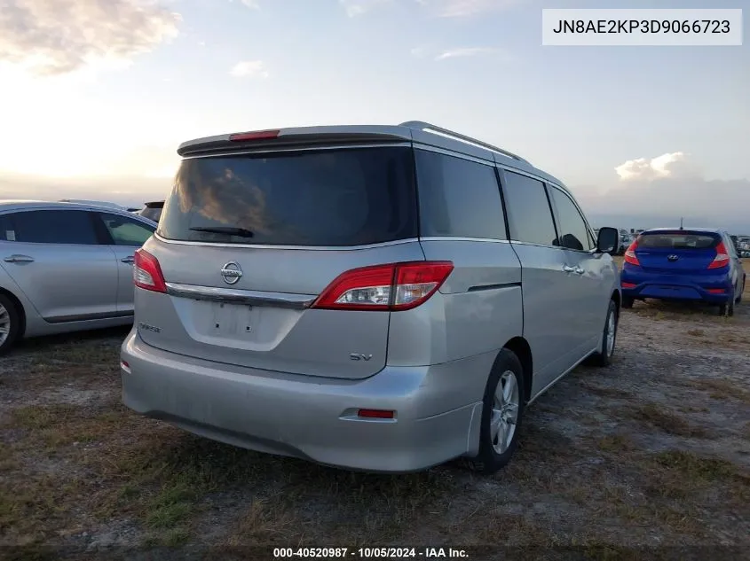 2013 Nissan Quest S/Sv/Sl/Le VIN: JN8AE2KP3D9066723 Lot: 40520987