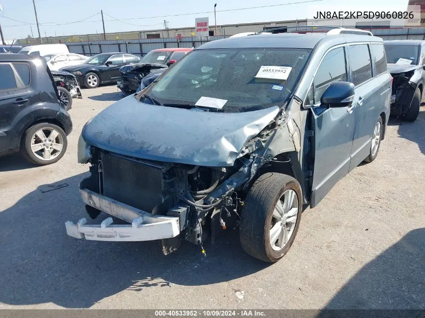 2013 Nissan Quest Sl VIN: JN8AE2KP5D9060826 Lot: 40533952