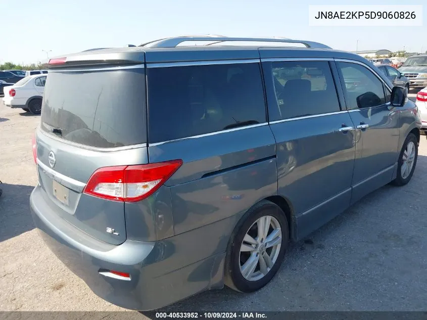 JN8AE2KP5D9060826 2013 Nissan Quest Sl