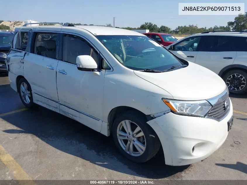 2013 Nissan Quest Sl VIN: JN8AE2KP6D9071513 Lot: 40567119