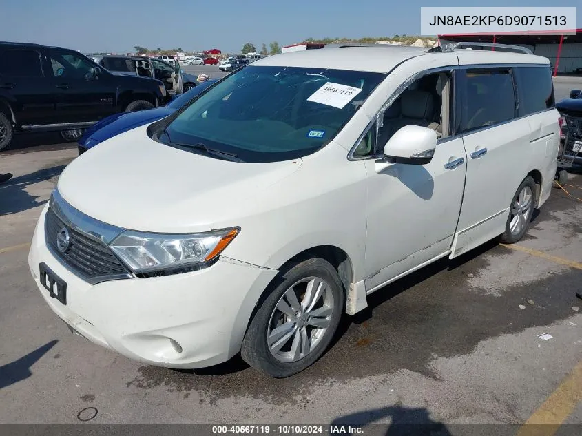 JN8AE2KP6D9071513 2013 Nissan Quest Sl