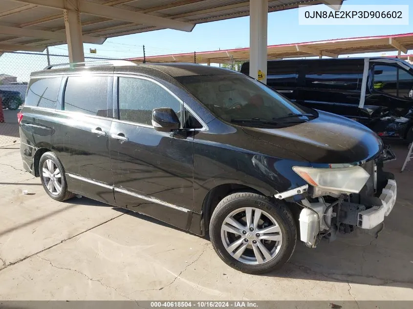 2013 Nissan Quest Sl VIN: 0JN8AE2KP3D906602 Lot: 40618504