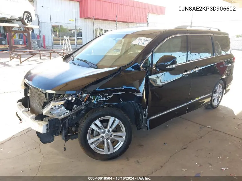 2013 Nissan Quest Sl VIN: 0JN8AE2KP3D906602 Lot: 40618504