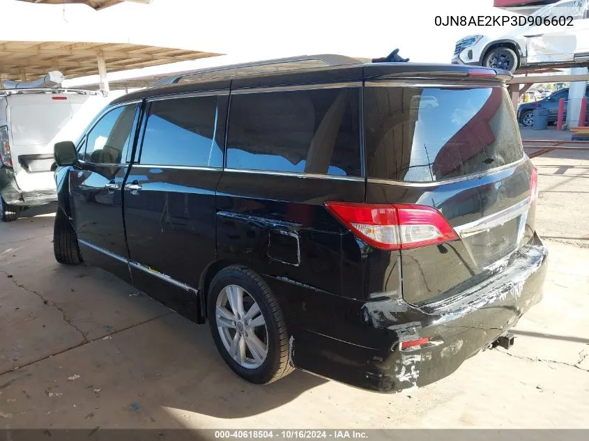 2013 Nissan Quest Sl VIN: 0JN8AE2KP3D906602 Lot: 40618504