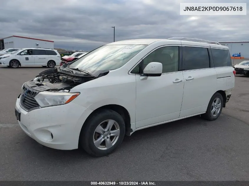 2013 Nissan Quest Sv VIN: JN8AE2KP0D9067618 Lot: 40632949