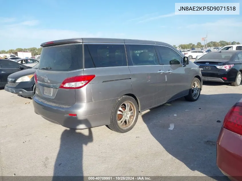 2013 Nissan Quest S VIN: JN8AE2KP5D9071518 Lot: 40709951