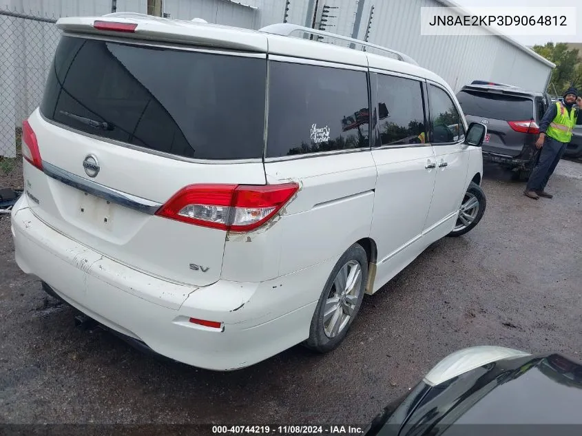 2013 Nissan Quest Sl VIN: JN8AE2KP3D9064812 Lot: 40744219