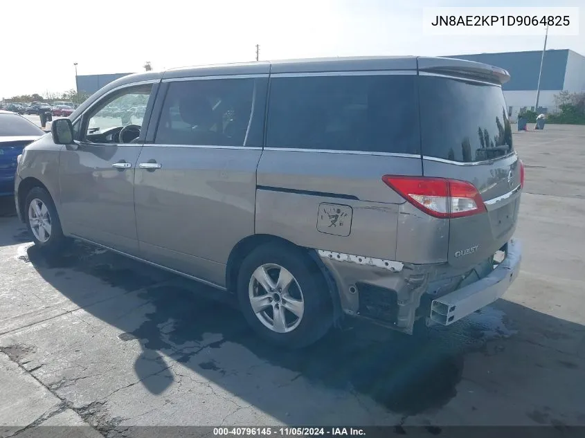 2013 Nissan Quest Sv VIN: JN8AE2KP1D9064825 Lot: 40796145