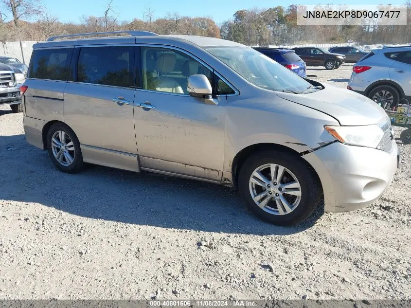 2013 Nissan Quest Sl VIN: JN8AE2KP8D9067477 Lot: 40801606