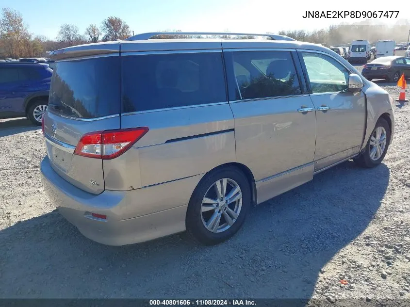 2013 Nissan Quest Sl VIN: JN8AE2KP8D9067477 Lot: 40801606