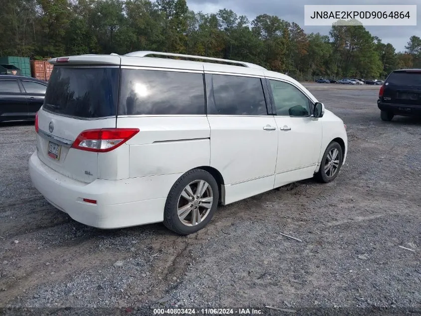 2013 Nissan Quest Sl VIN: JN8AE2KP0D9064864 Lot: 40803424