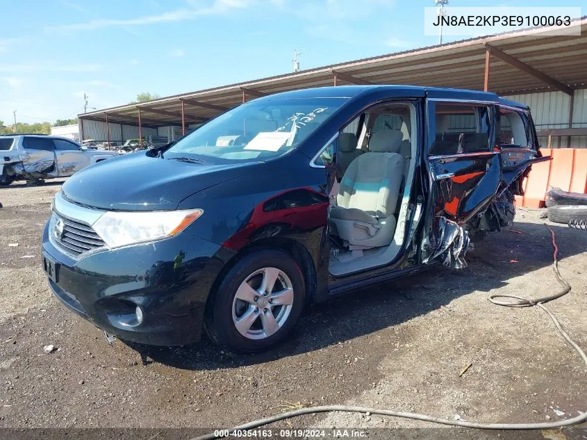 2014 Nissan Quest Sv VIN: JN8AE2KP3E9100063 Lot: 40354163