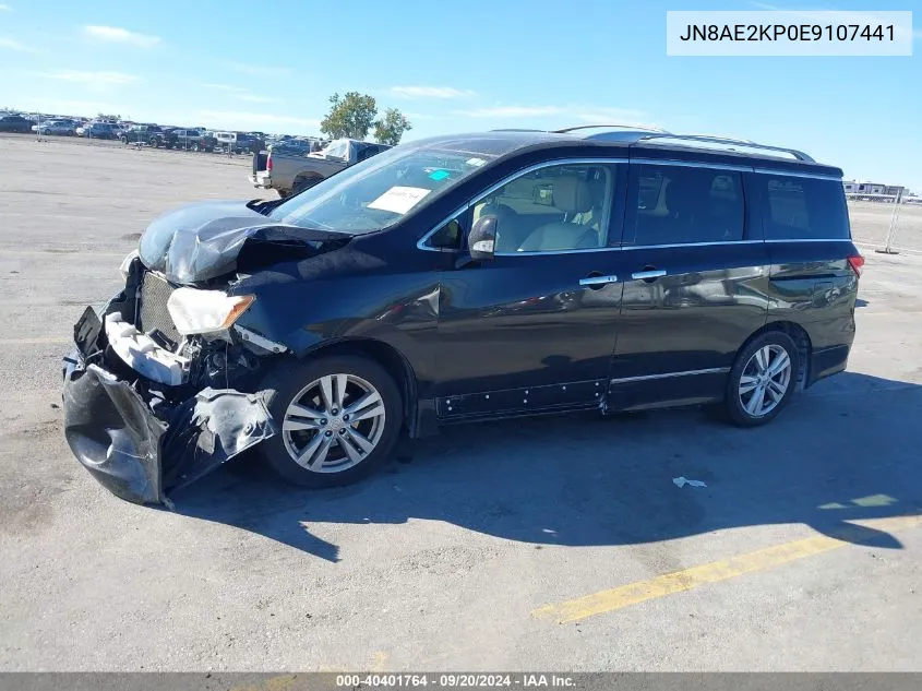 2014 Nissan Quest Sl VIN: JN8AE2KP0E9107441 Lot: 40401764