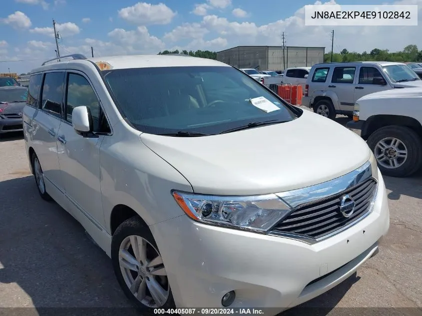 JN8AE2KP4E9102842 2014 Nissan Quest Sl