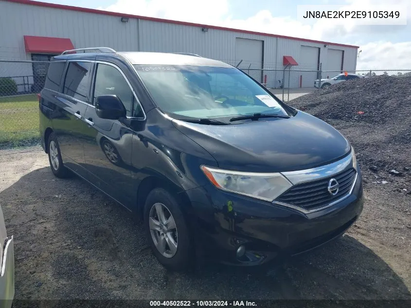 2014 Nissan Quest Sv VIN: JN8AE2KP2E9105349 Lot: 40502522