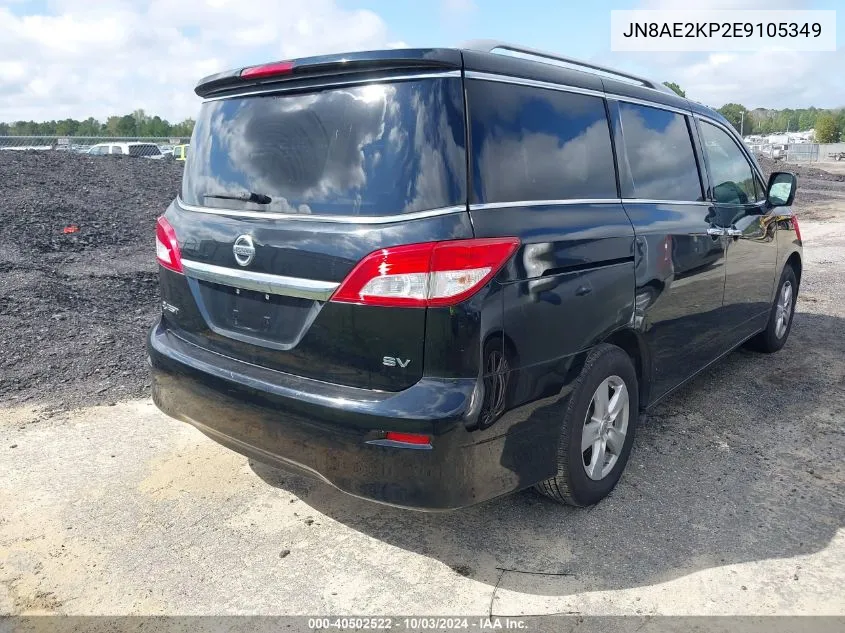 2014 Nissan Quest Sv VIN: JN8AE2KP2E9105349 Lot: 40502522