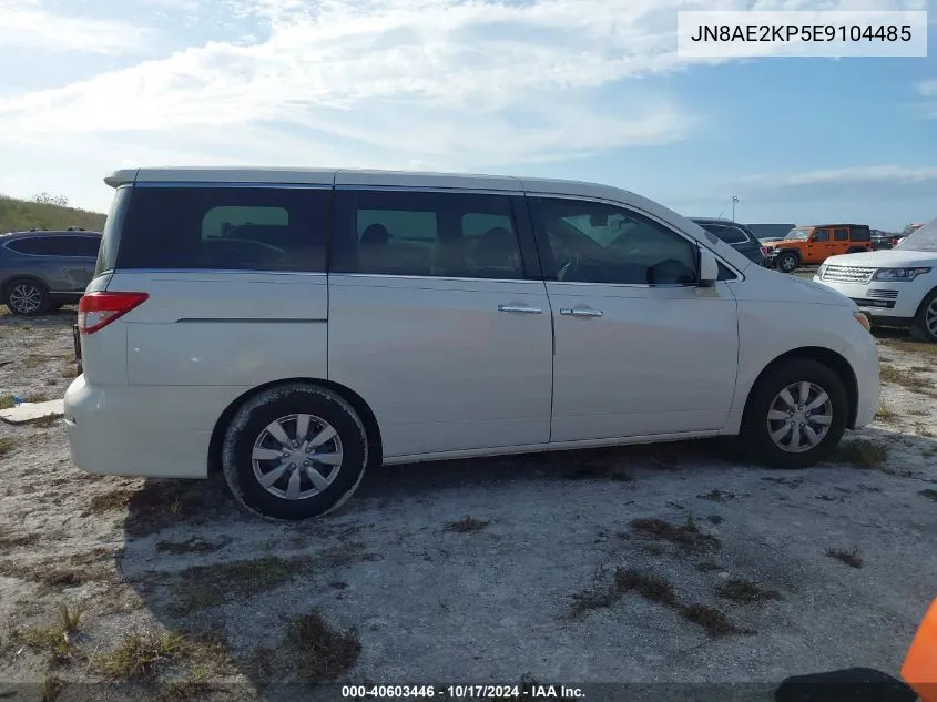 2014 Nissan Quest S VIN: JN8AE2KP5E9104485 Lot: 40603446