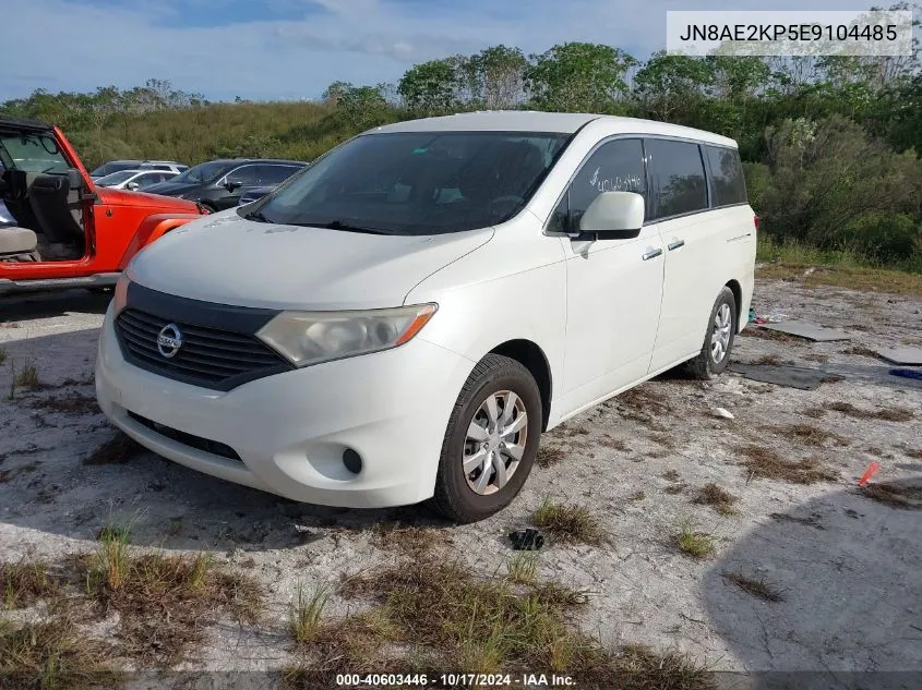 2014 Nissan Quest S VIN: JN8AE2KP5E9104485 Lot: 40603446